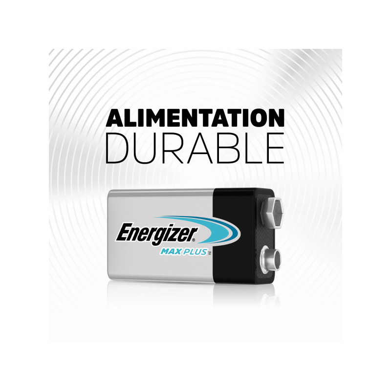 Pack De 4 Energizer Max Plus Alcaline 9V Pack De 1 Pile