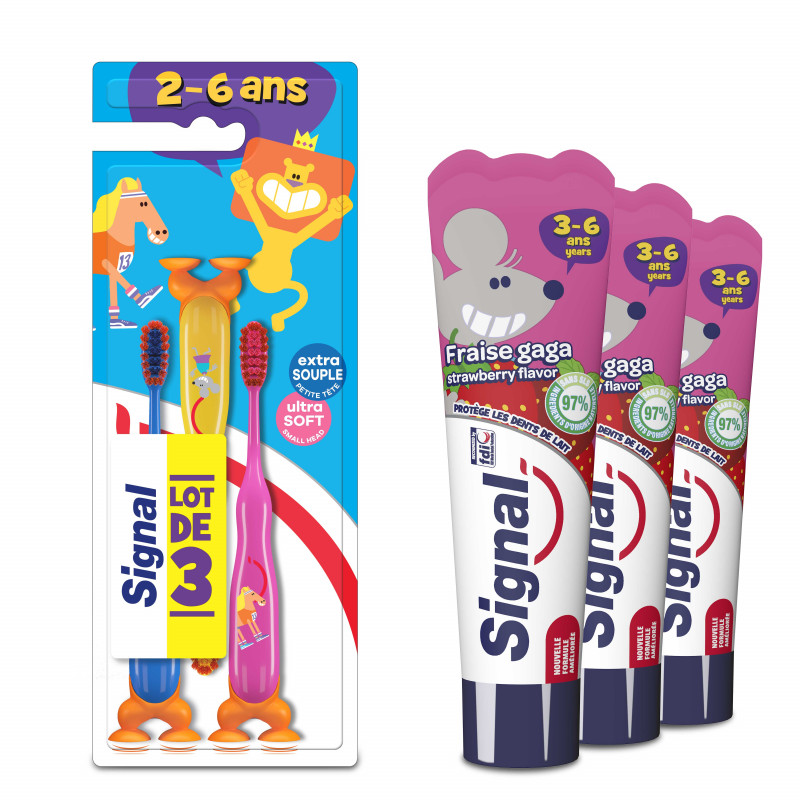 Kit Signal Enfants 2-6ans (Tripack + 3 Denti FraiseGaga)