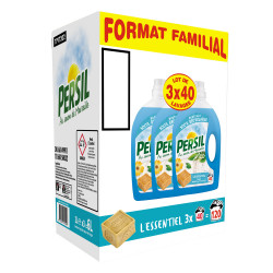 Persil Lessive Liquide l'Essentiel 2l 40 Lavages Lot de 2 - 4000 ml