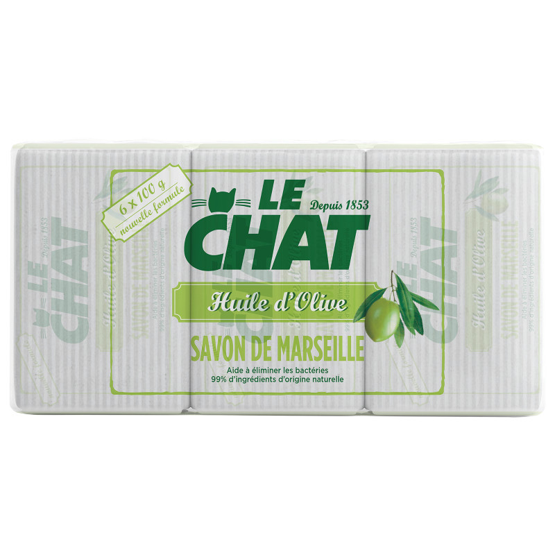 Le CHAT Savon De Marseille Glycerine Soft - 6 Pack 