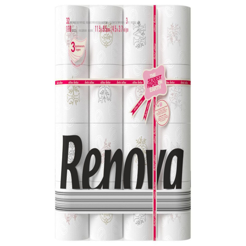 Renova - Paquet de 32 Rouleaux Papier Hygiénique Limited Edtions