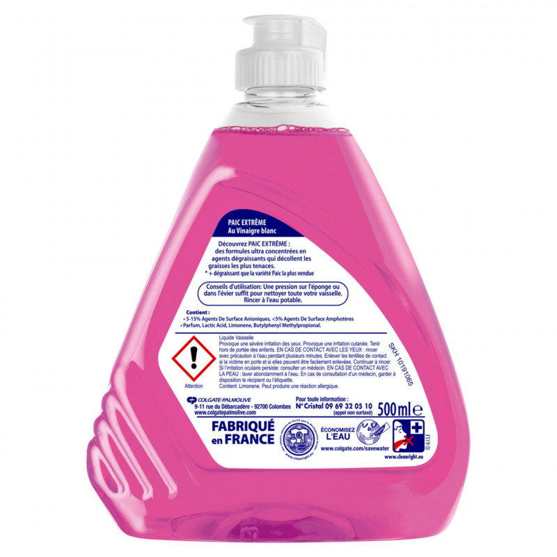 PAIC Liquide vaisselle hygiène 3en1 vinaigre 750ml pas cher