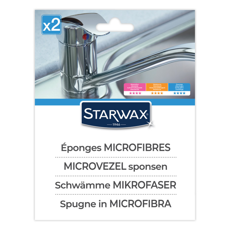 Starwax - Eponges Microfibre X2