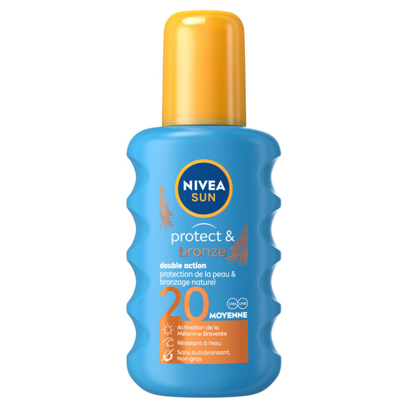 Protection solaire spray NIVEA FPS 20 Protect & Bronze 200ml