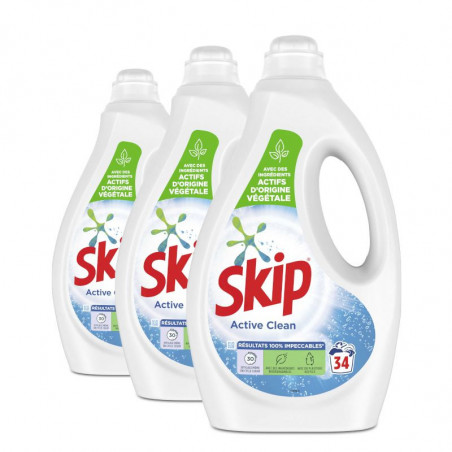 Skip Lessive Liquide Active Clean 34 Lavages 1.7L