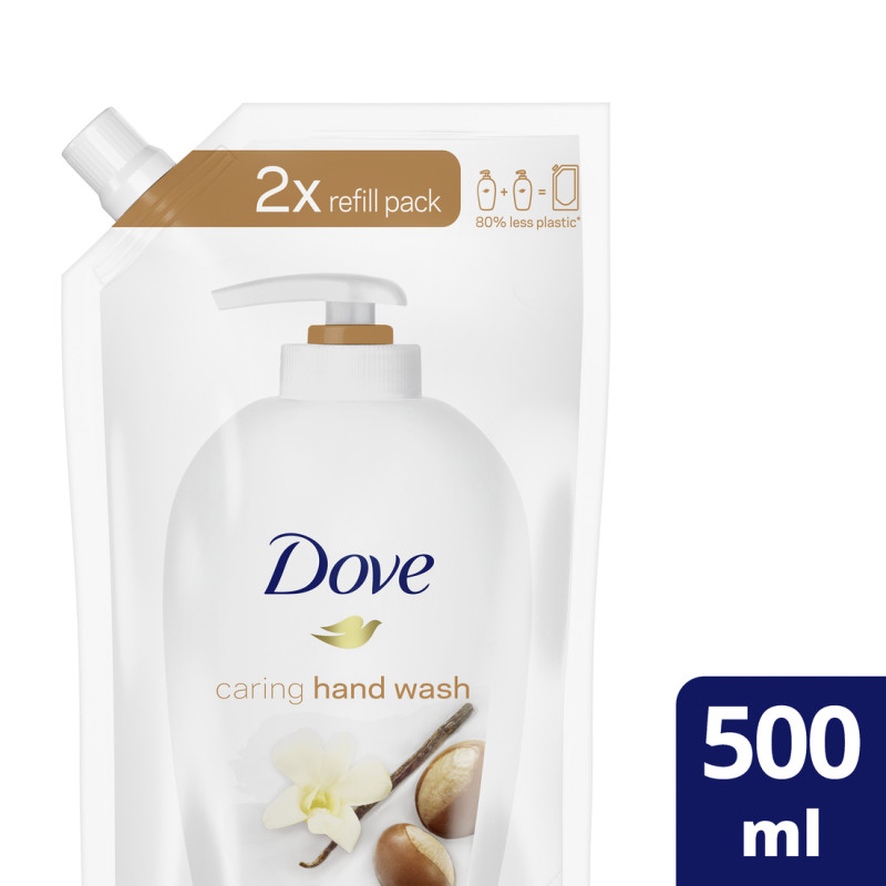 DOVE Savon Liquide Recharge Crème Main Karité Vanille 500ml