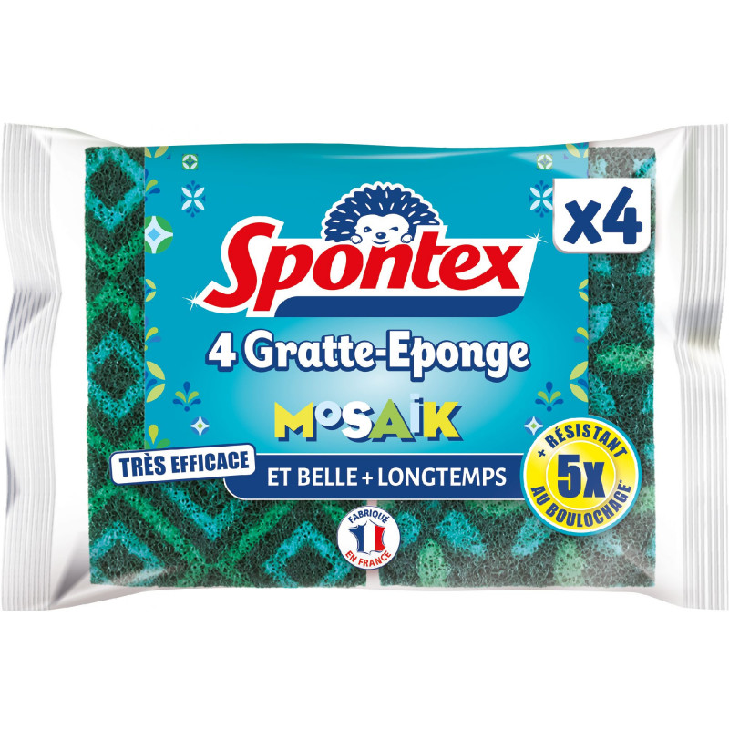 Spontex - 4 Gratte-Eponge Mosaik