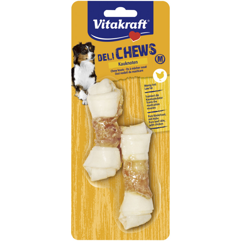 Vitakraft Os à mâcher noués et Poulet - Friandise pour Chien de taille moyenne