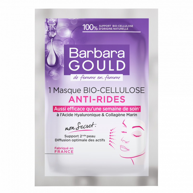 Pack de 2 - Barbara Gould - Masque anti-rides bio cellulose