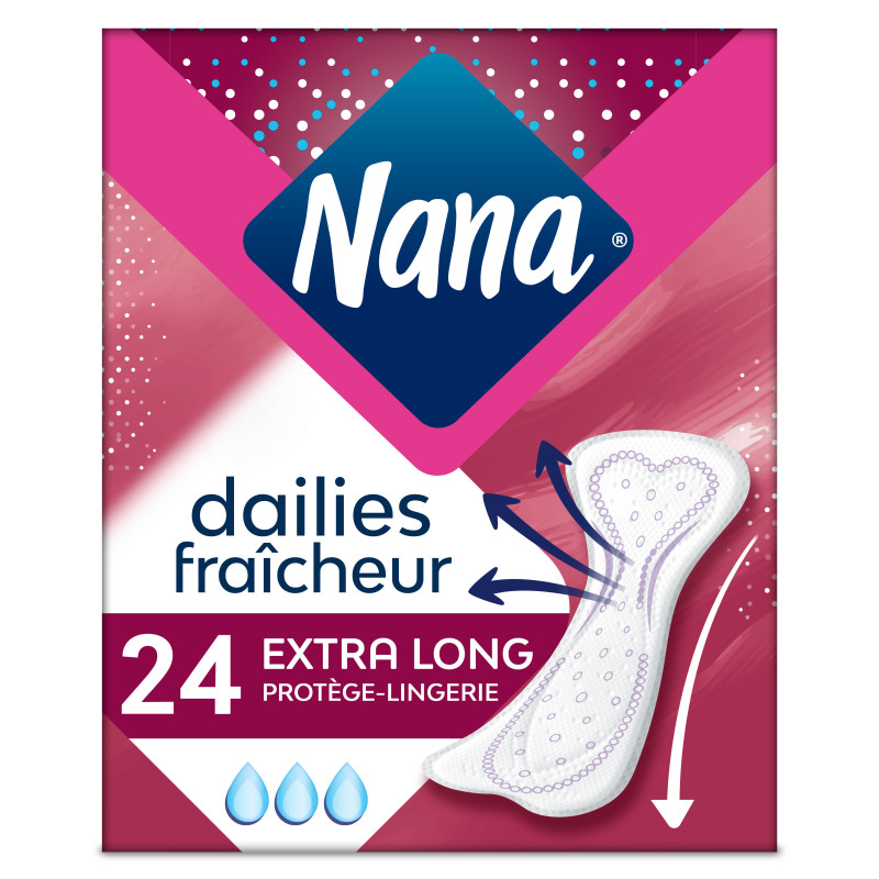 24 Protèges-Lingerie Fraîcheur Quotidienne Nana Extra-Long