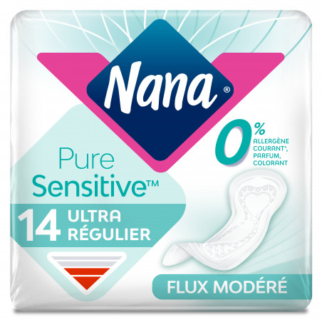 14 Serviettes Hygiéniques Nana PureSensitive Ultra Régulier