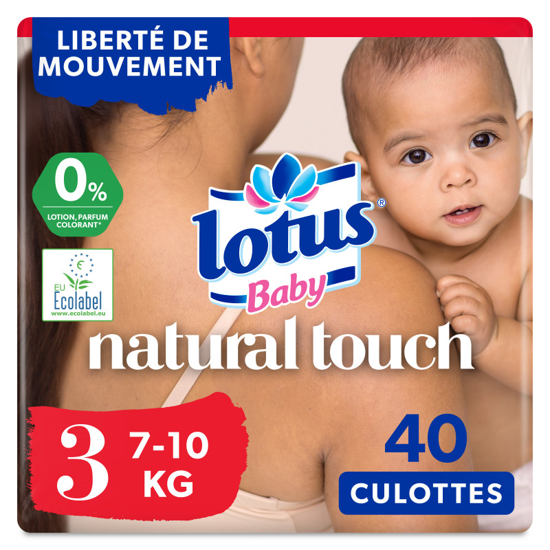 40 Culottes Lotus Baby Natural Touch T3 (7-10kg)