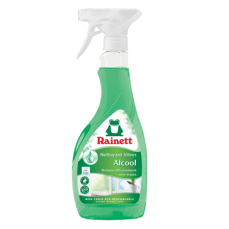 Pack de 8 -Rainett - Nettoyant Vitres Ecologique Alcool cradle to cradle - Spray 500ml