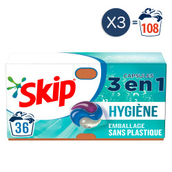 Skip - 78 lavages - Capsules 3en1 SKIP Lessive Active Clean (Lot de 3x26)