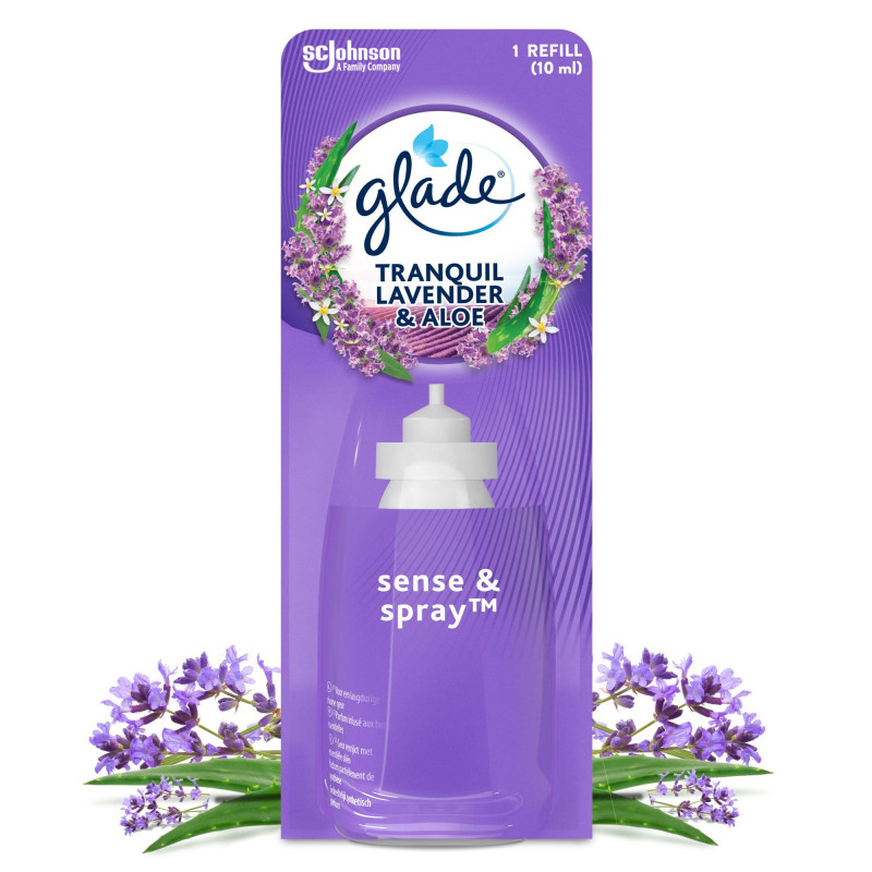 GLADE SENSE & SPRAY RECHARGE TRANQUILL LAVENDER & ALOE - Infusé aux huiles essentielles