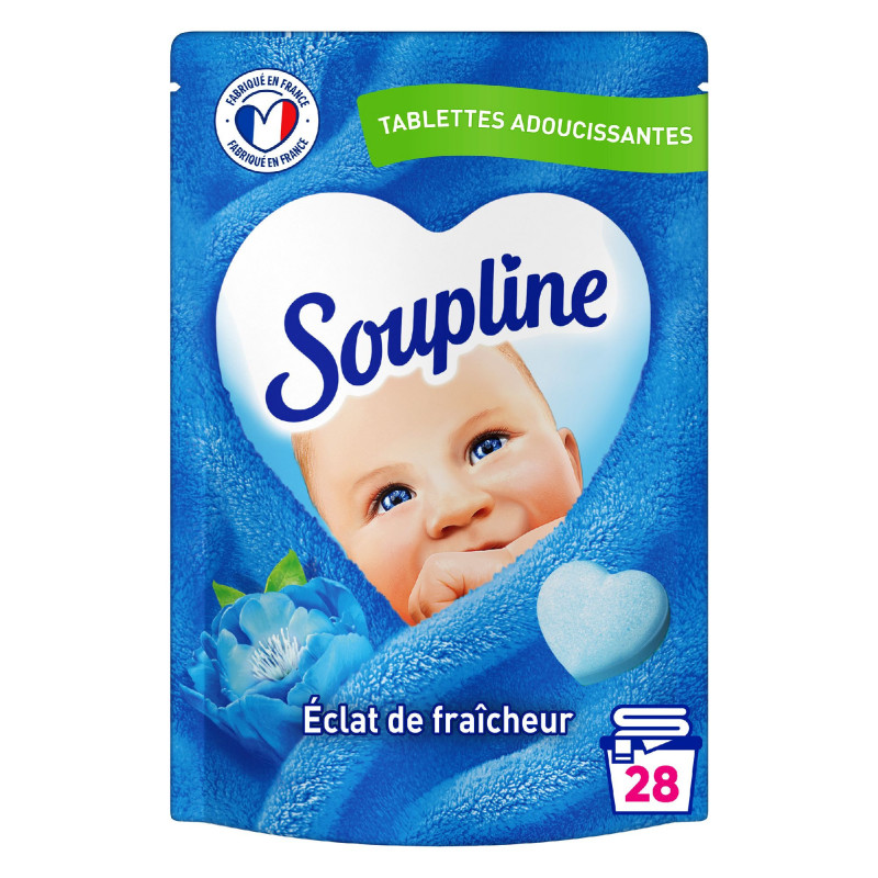 Soupline Tablettes Adoucissantes Cœurs Éclat de Fraîcheur - 28 pièces