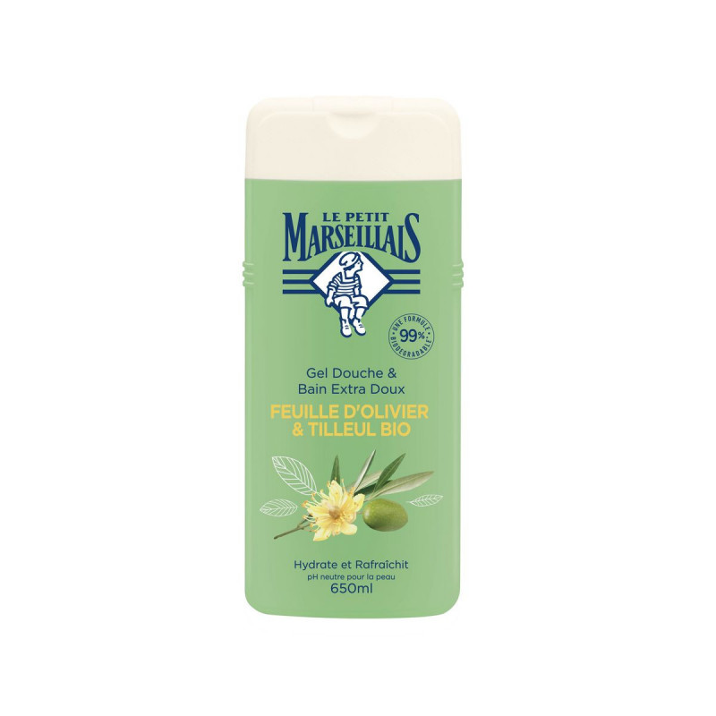 LE PETIT MARSEILLAIS Gel douche et bain hydratant rafraîchissant olivier & tilleul bio 650ml