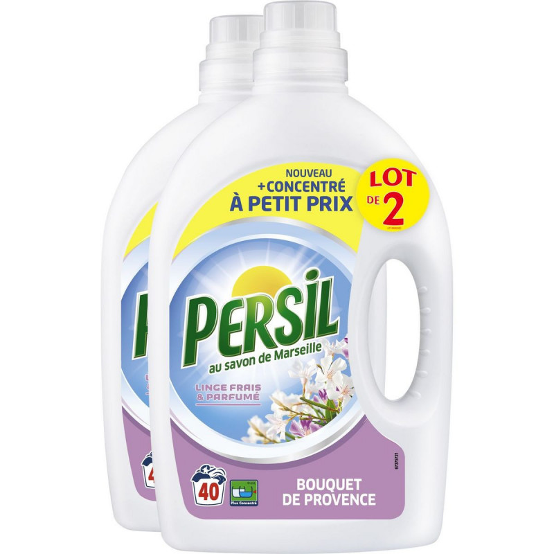 Persil Lessive Liquide Bouquet de Provence 2l 40 Lavages Lot de 2