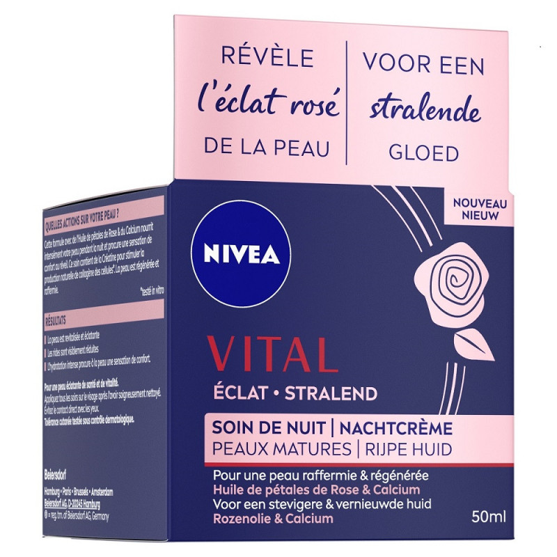 Pack de 2 - NIVEA - Soin de Nuit VITAL Eclat 2X50ml