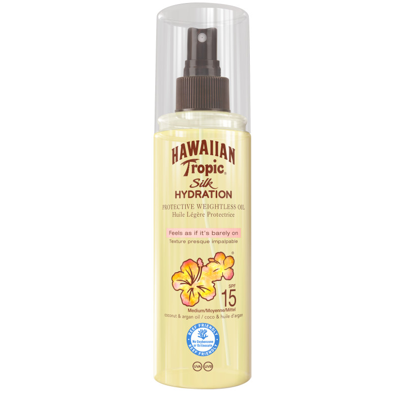 Lot de 2 - Hawaiian Tropic Silk Hydration Huile Sèche Protectrice SPF 15