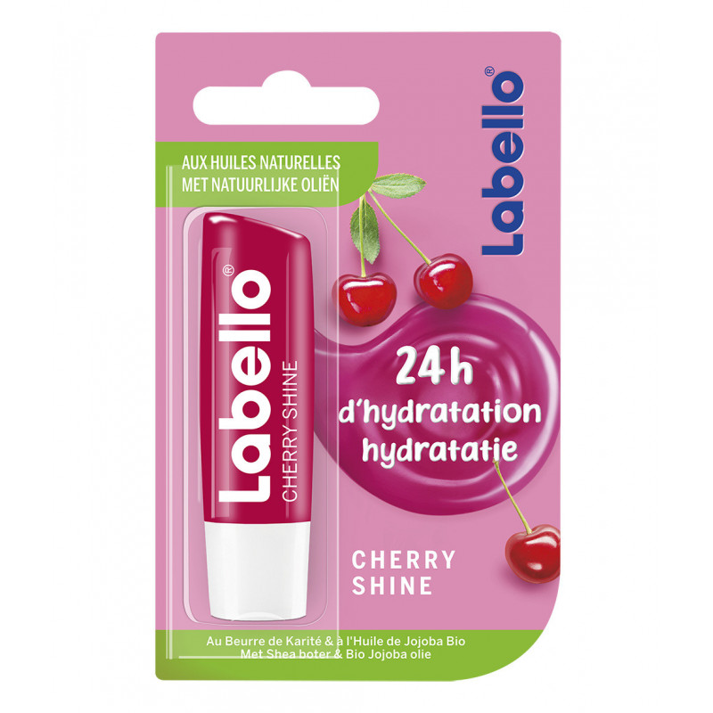 Pack de 6 - Labello Stick soin des lèvres hydratant Huiles naturelles Cerise 5,5ml