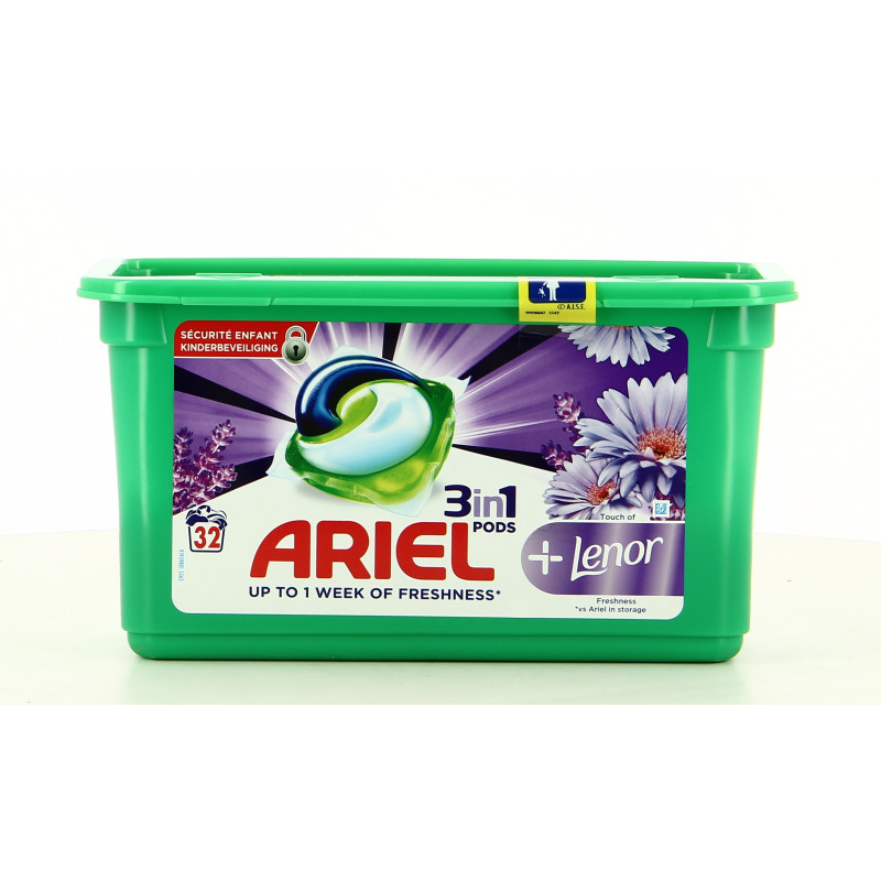 Ariel Lessive 3en1 Pods 22 Doses + Lenor