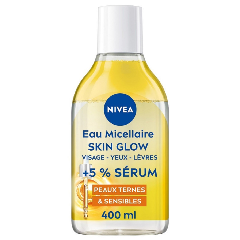 Pack de 2 - Nivea - Eau Micellaire SKIN GLOW infusée Sérum Vitamine C400ml