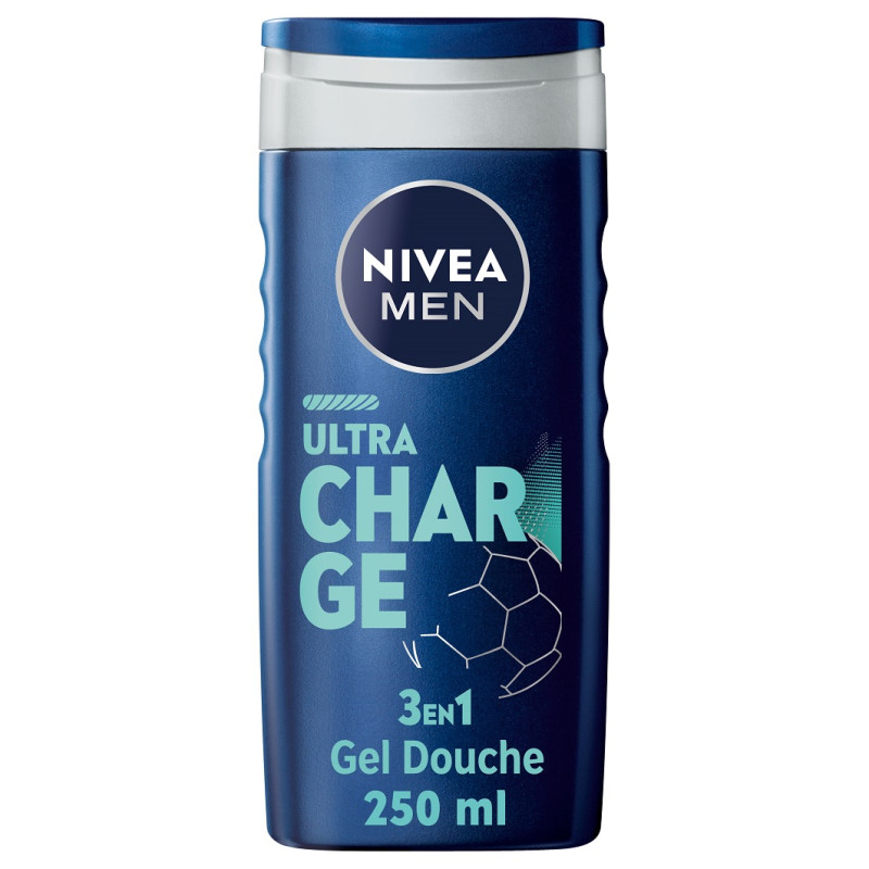 Pack de 6 - Nivea - Gel Douche Homme Ultra Charge FOOT 150ml