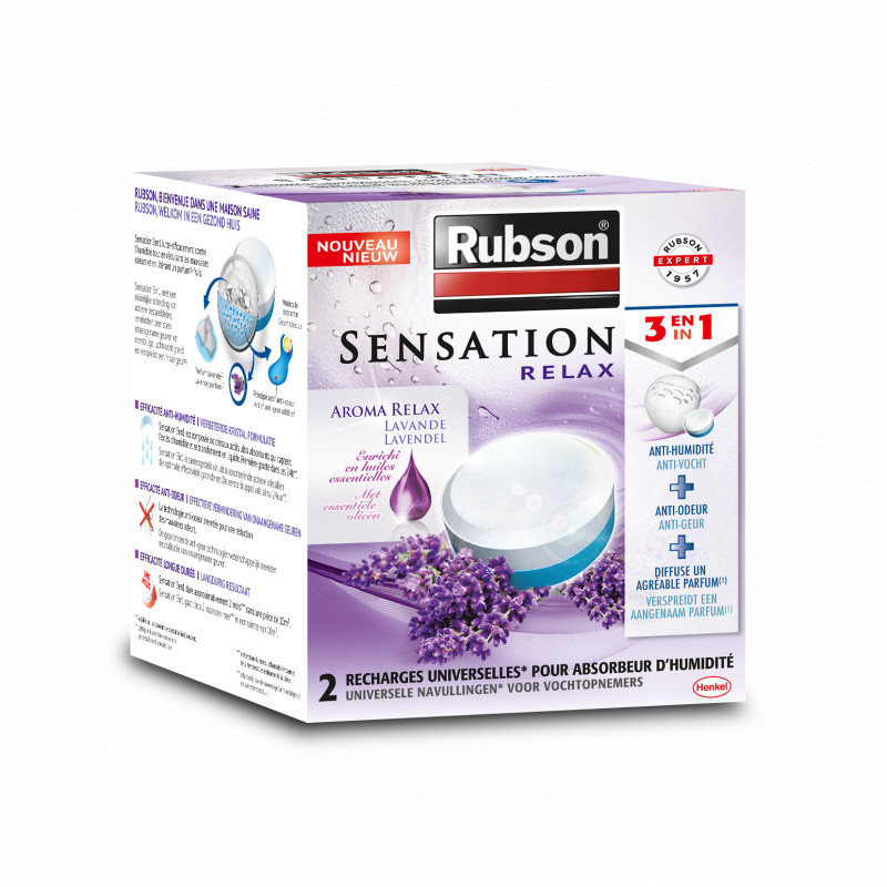 Rubson - Recharge Sensation 3En1 Aroma Relax Lavande Lot De 2 Recharges