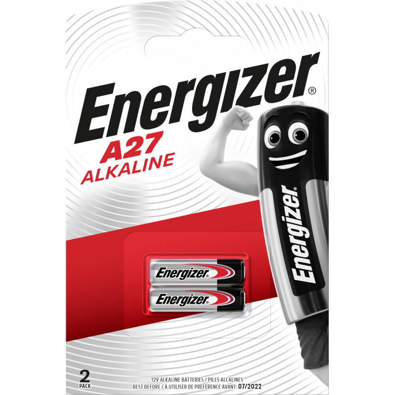 Energizer Pile Alcaline A27/27A, pack de 2 Piles