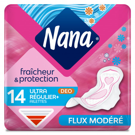 14 Serviettes Hygiéniques Nana Ultra Normal Plus Deo Fresh