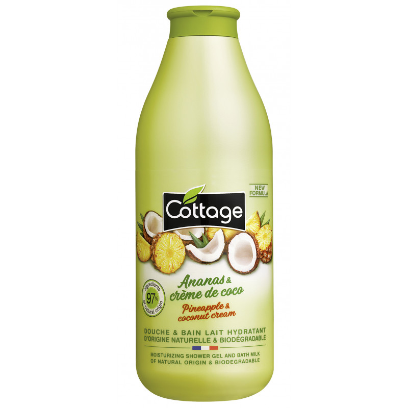 Cottage Douche & Bain Lait Hydratant Ananas & Crème De Coco 750Ml