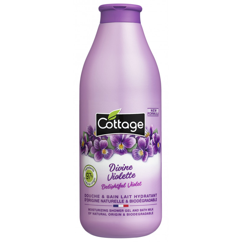 Cottage Douche & Bain Lait Hydratant Violette 750Ml