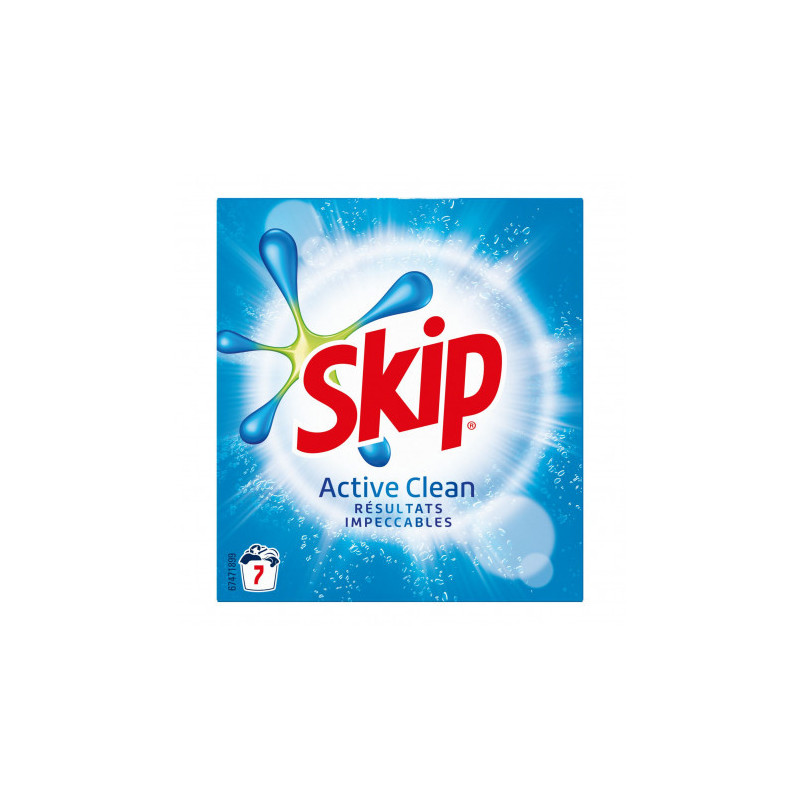 Pack de 14 Skip Lessive Poudre Active Clean 7 Doses