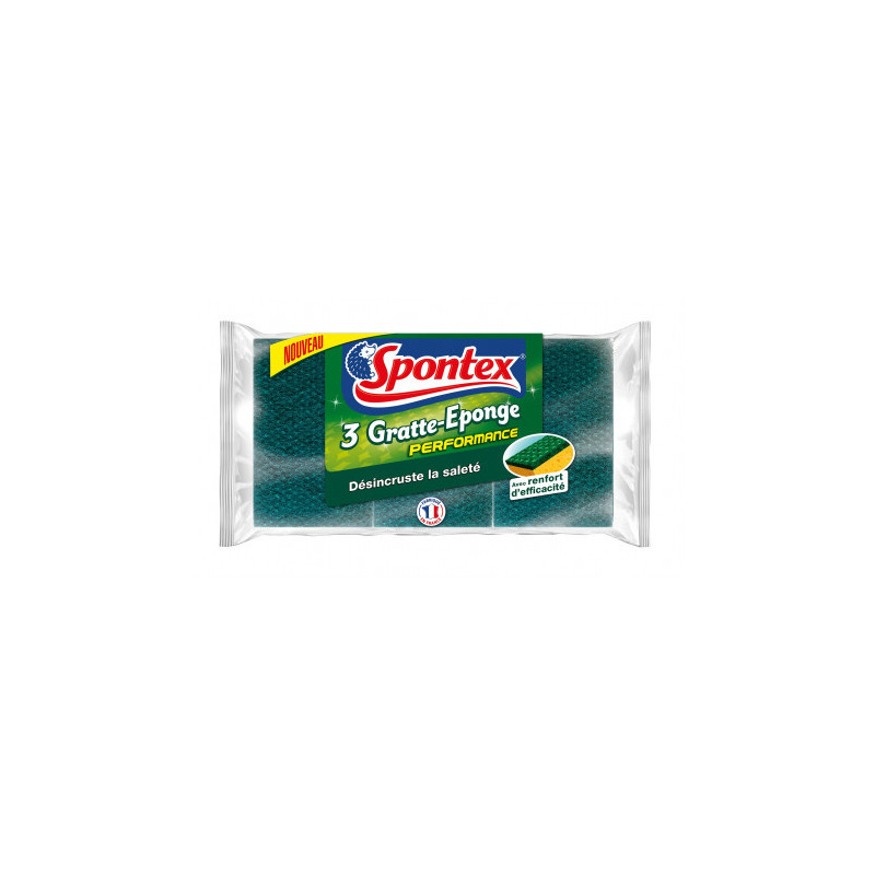 Spontex - 3 Gratte-Eponge Performance