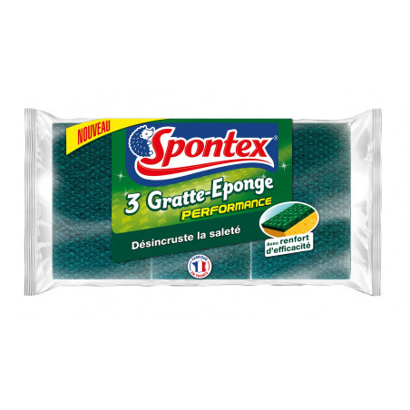 Spontex - 3 Gratte-Eponge Performance