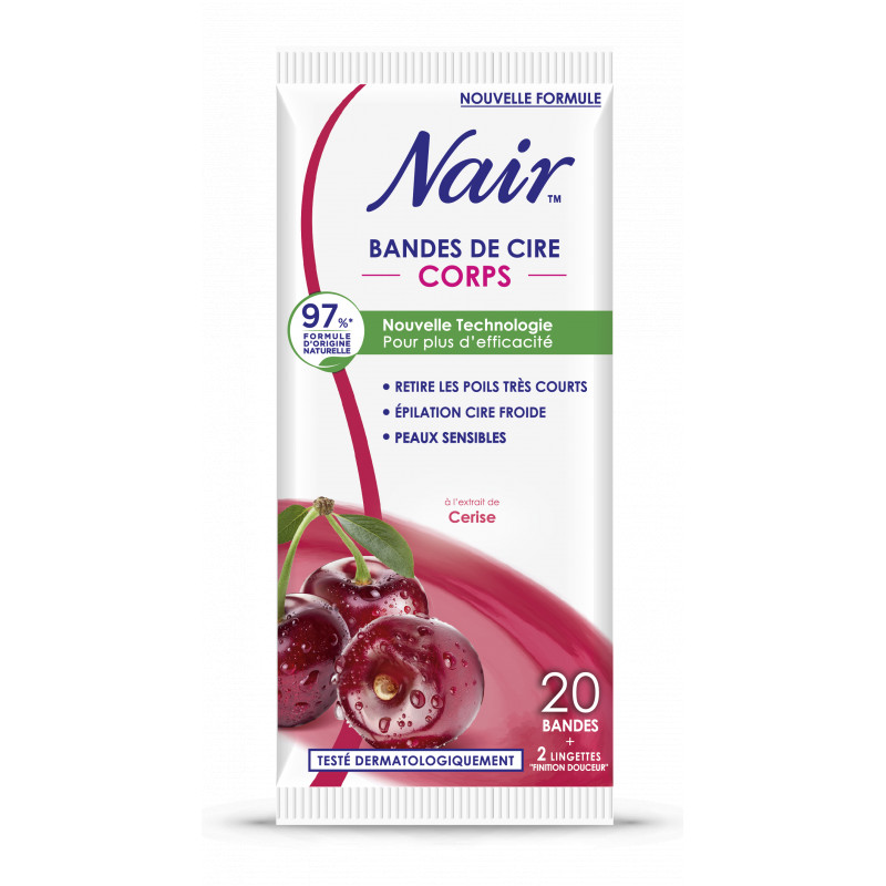 Nair - Bandes de cire froide jambes cerise