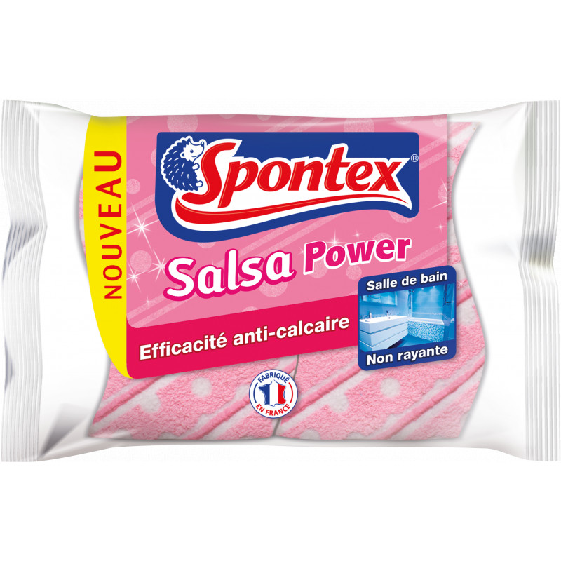 Spontex - 2 Eponges Salle de Bain Salsa Power