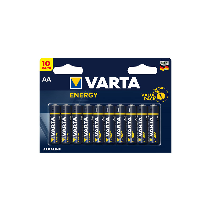 Varta - Pack de 20 Blisters de 10 Piles Alcalines ENERGY AA