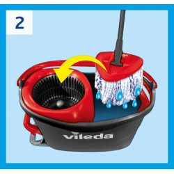 Vileda Easy Wring Clean Turbo Balai à Frange Seau à Pédale Set