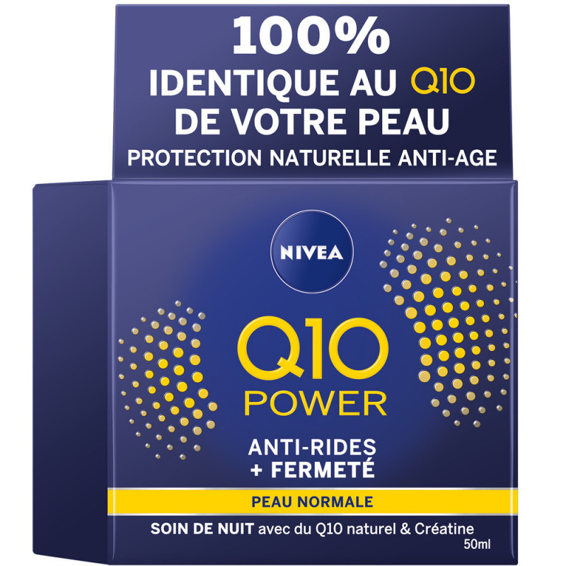 Nivea - Crème anti-rides nuit Peaux normales Q10 Power 50ml